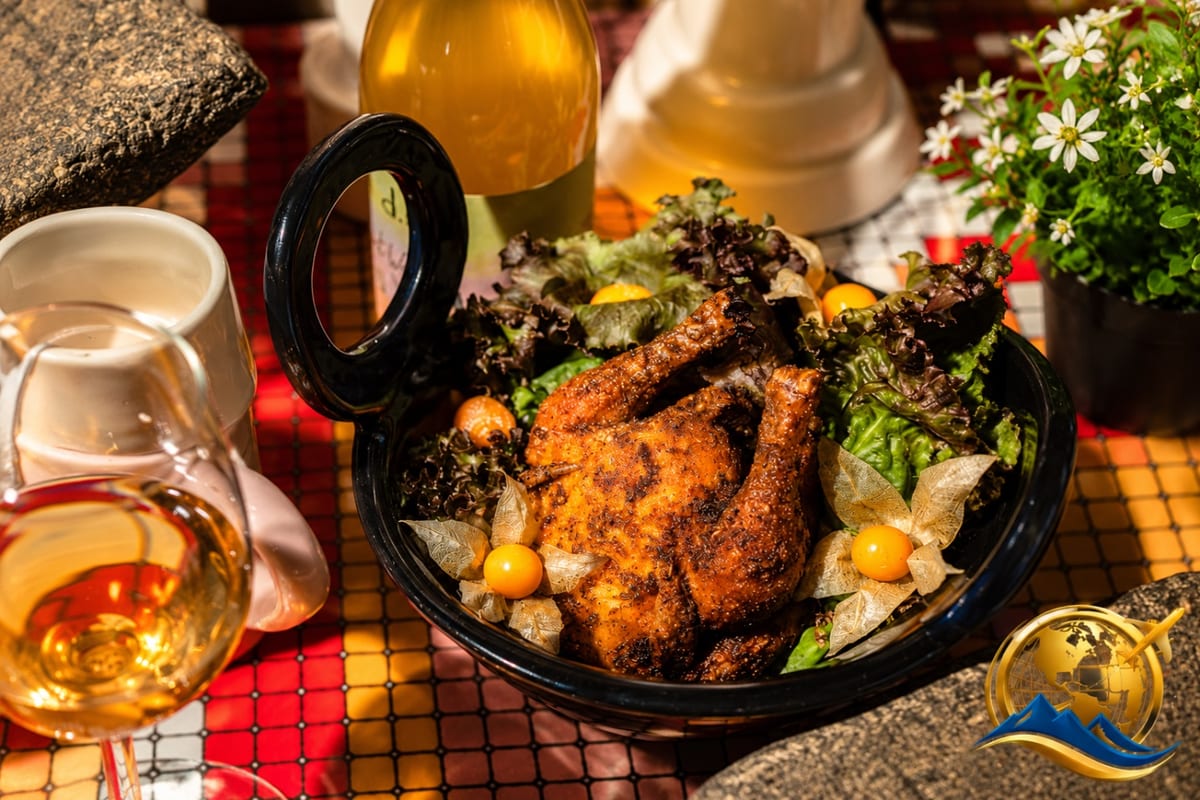 A colorful plated dish at Masala y Maíz