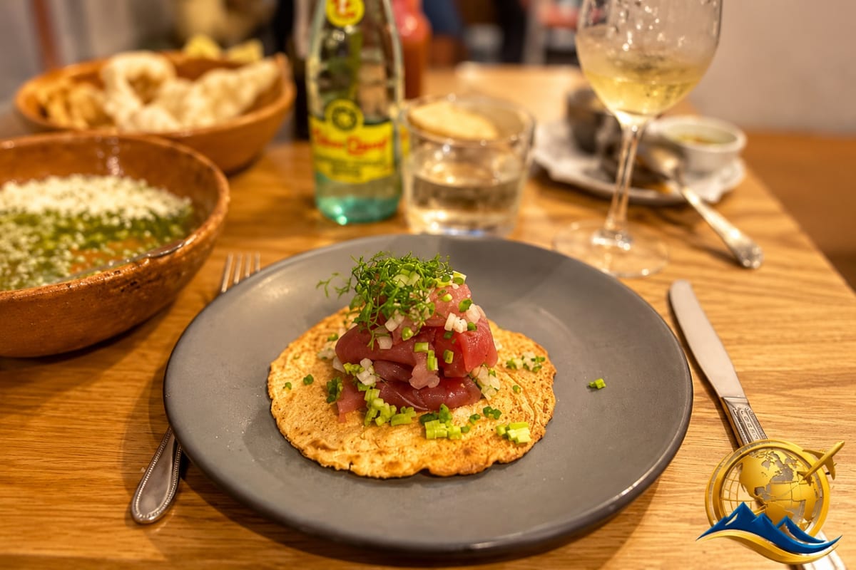A plated dish at Quintonil